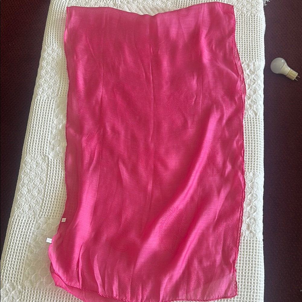 Vibrant Pink Sheer Scarf